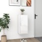 vidaXL Mueble zapatero madera contrachapada blanco brillo 32x35x70 cm vidaXL Mueble zapatero madera contrachapada blanco brillo 32x35x70 cm