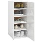 vidaXL Mueble zapatero madera contrachapada blanco brillo 32x35x70 cm vidaXL Mueble zapatero madera contrachapada blanco brillo 32x35x70 cm