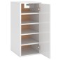 vidaXL Mueble zapatero madera contrachapada blanco brillo 32x35x70 cm vidaXL Mueble zapatero madera contrachapada blanco brillo 32x35x70 cm