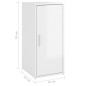 vidaXL Mueble zapatero madera contrachapada blanco brillo 32x35x70 cm vidaXL Mueble zapatero madera contrachapada blanco brillo 32x35x70 cm