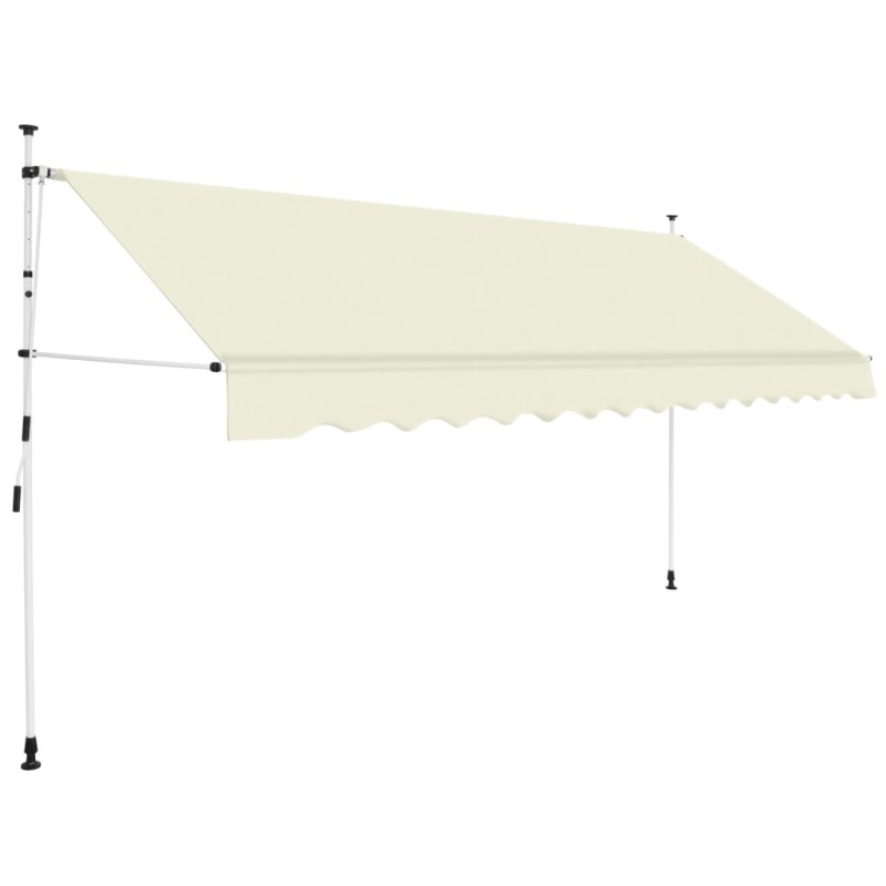 vidaXL Toldo retráctil de operación manual 400 cm crema vidaXL Toldo retráctil de operación manual 400 cm crema