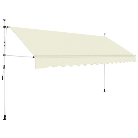 vidaXL Toldo retráctil de operación manual 400 cm crema