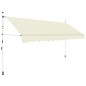 vidaXL Toldo retráctil de operación manual 400 cm crema vidaXL Toldo retráctil de operación manual 400 cm crema