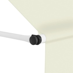 vidaXL Toldo retráctil de operación manual 400 cm crema