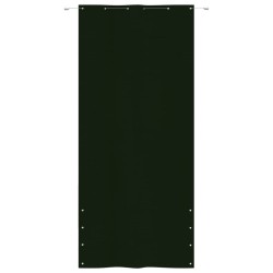 vidaXL Toldo pantalla para balcón tela oxford verde oscuro 120x240 cm