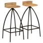 vidaXL Taburetes de cocina 2 unidades madera maciza de mango vidaXL Taburetes de cocina 2 unidades madera maciza de mango