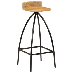 vidaXL Taburetes de cocina 2 unidades madera maciza de mango