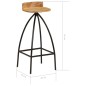 vidaXL Taburetes de cocina 2 unidades madera maciza de mango vidaXL Taburetes de cocina 2 unidades madera maciza de mango