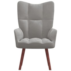 vidaXL Sillón de relax de terciopelo gris claro