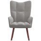 vidaXL Sillón de relax de terciopelo gris claro vidaXL Sillón de relax de terciopelo gris claro