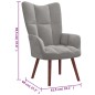 vidaXL Sillón de relax de terciopelo gris claro vidaXL Sillón de relax de terciopelo gris claro