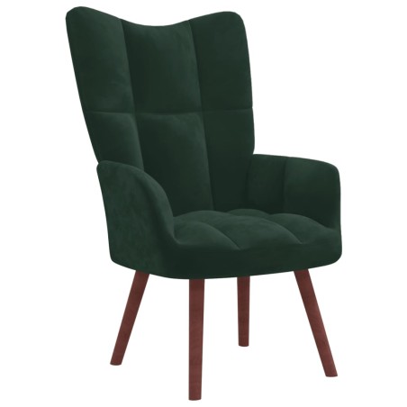 vidaXL Sillón de relax de terciopelo verde oscuro