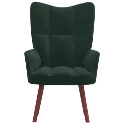 vidaXL Sillón de relax de terciopelo verde oscuro