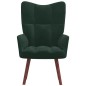 vidaXL Sillón de relax de terciopelo verde oscuro vidaXL Sillón de relax de terciopelo verde oscuro