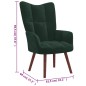 vidaXL Sillón de relax de terciopelo verde oscuro vidaXL Sillón de relax de terciopelo verde oscuro