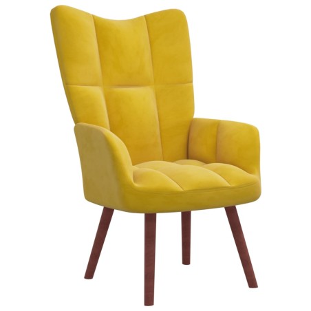 vidaXL Sillón de relax de terciopelo amarillo mostaza