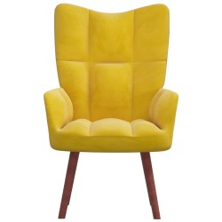vidaXL Sillón de relax de terciopelo amarillo mostaza