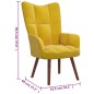 vidaXL Sillón de relax de terciopelo amarillo mostaza vidaXL Sillón de relax de terciopelo amarillo mostaza
