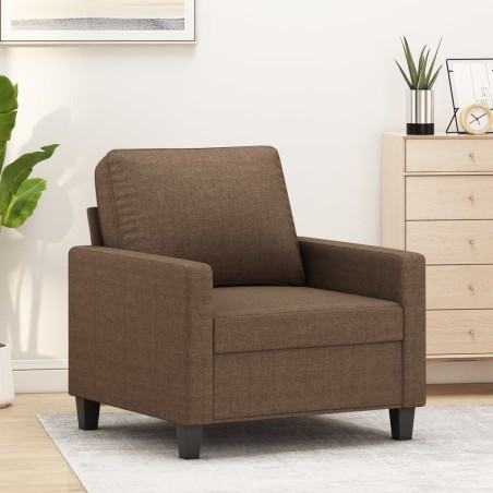vidaXL Sillón de tela marrón 60 cm