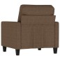 vidaXL Sillón de tela marrón 60 cm vidaXL Sillón de tela marrón 60 cm