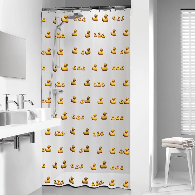 Sealskin Cortina de ducha Duckling amarillo 180x200 cm Sealskin Cortina de ducha Duckling amarillo 180x200 cm