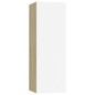 vidaXL Mueble para TV madera contrachapada blanco roble 30,5x30x90 cm