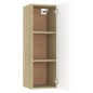 vidaXL Mueble para TV madera contrachapada blanco roble 30,5x30x90 cm