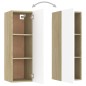 vidaXL Mueble para TV madera contrachapada blanco roble 30,5x30x90 cm