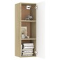 vidaXL Mueble para TV madera contrachapada blanco roble 30,5x30x90 cm
