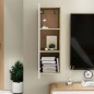 vidaXL Mueble para TV madera contrachapada blanco roble 30,5x30x90 cm
