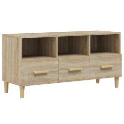 vidaXL Mueble para TV madera contrachapada color roble 102x36x50 cm