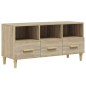 vidaXL Mueble para TV madera contrachapada color roble 102x36x50 cm