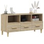 vidaXL Mueble para TV madera contrachapada color roble 102x36x50 cm