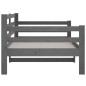 vidaXL Sofá cama madera maciza de pino gris 90x190 cm vidaXL Sofá cama madera maciza de pino gris 90x190 cm