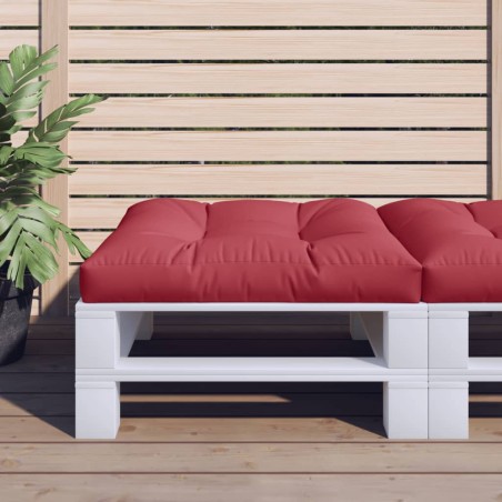 vidaXL Cojín para muebles de palets tela rojo tinto 80x80x12 cm