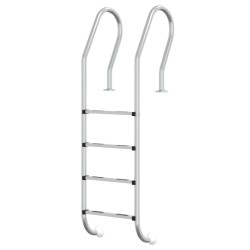 vidaXL Escalera para piscina acero inoxidable 304 54x38x184,5 cm