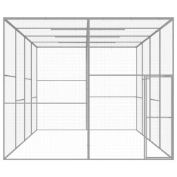 vidaXL Jaula para gatos acero galvanizado 6x3x2,5 m