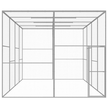 vidaXL Jaula para gatos acero galvanizado 6x3x2,5 m