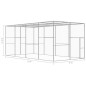 vidaXL Jaula para gatos acero galvanizado 6x3x2,5 m