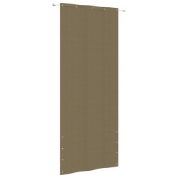 vidaXL Toldo pantalla para balcón de tela oxford gris taupe 100x240 cm