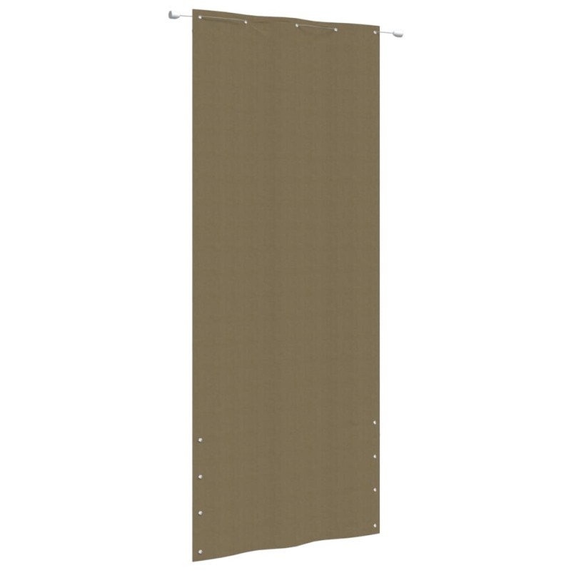 vidaXL Toldo pantalla para balcón de tela oxford gris taupe 100x240 cm