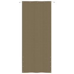 vidaXL Toldo pantalla para balcón de tela oxford gris taupe 100x240 cm
