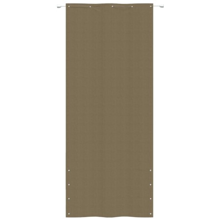 vidaXL Toldo pantalla para balcón de tela oxford gris taupe 100x240 cm