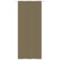 vidaXL Toldo pantalla para balcón de tela oxford gris taupe 100x240 cm