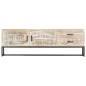 vidaXL Mueble para TV de madera maciza de acacia blanco 140x30x45 cm