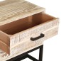 vidaXL Mueble para TV de madera maciza de acacia blanco 140x30x45 cm