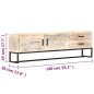 vidaXL Mueble para TV de madera maciza de acacia blanco 140x30x45 cm
