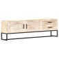 vidaXL Mueble para TV de madera maciza de acacia blanco 140x30x45 cm