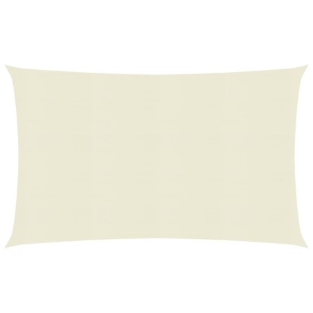 vidaXL Toldo de vela crema HDPE 160 g/m² 2x5 m