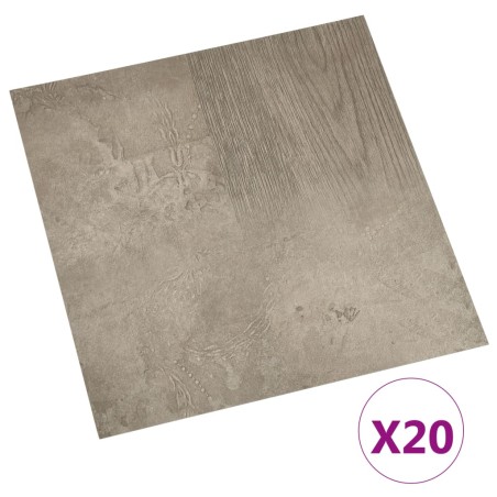 vidaXL Tarimas autoadhesivas 20 uds PVC 1,86 m² gris